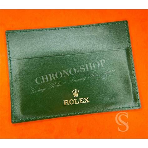 ROLEX ♛ Genuine Green Leather Document Holder 